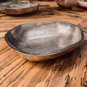 Glamorous and Sophisticated Organically Shaped Decorative Bowl, 13"